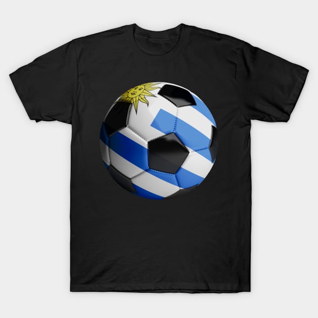 Uruguay Soccer Ball T-Shirt by reapolo